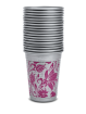 Monoart Mundspülbecher Flower platinsilber