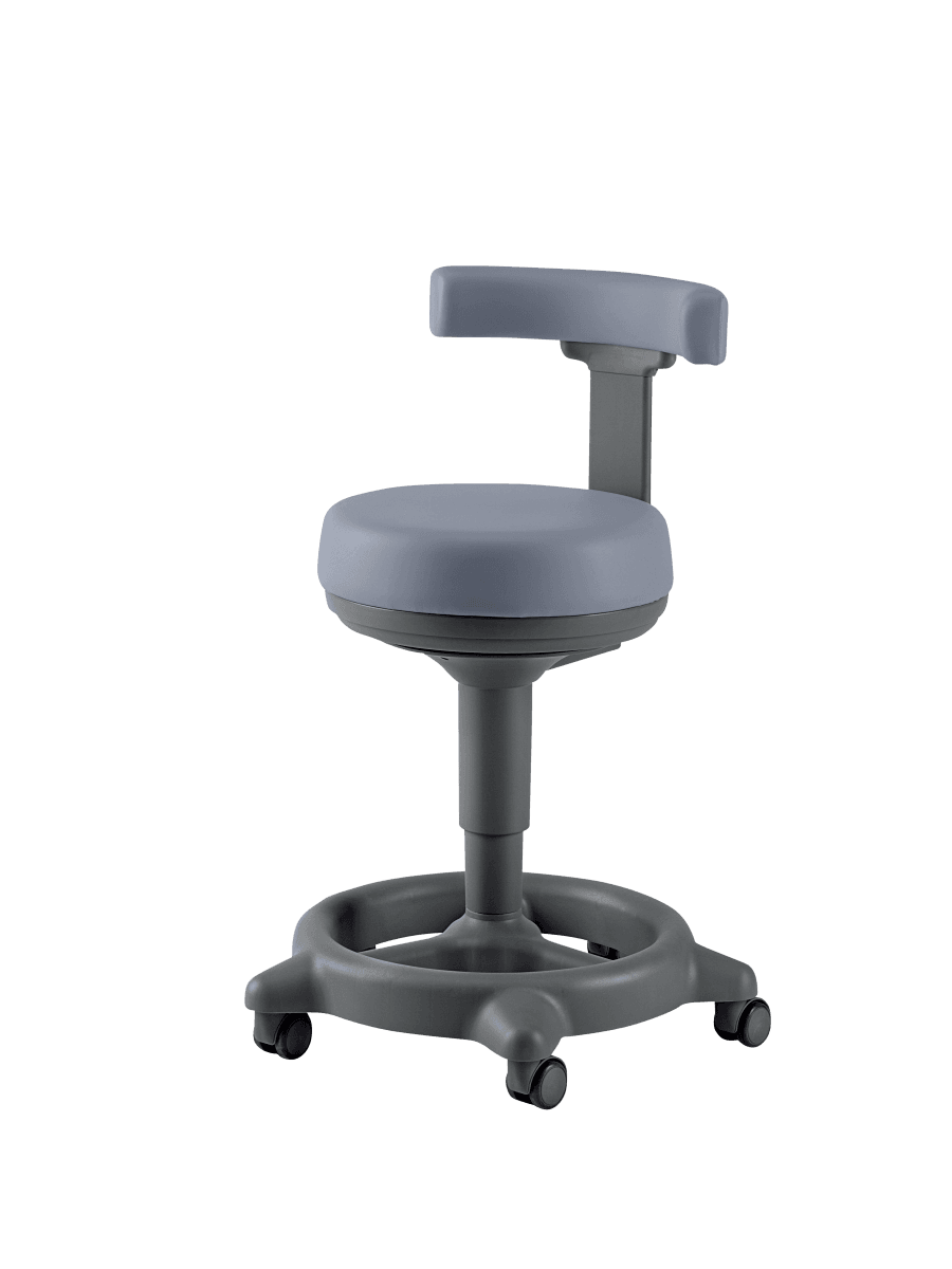 Arbeitshocker Coral rauchblau