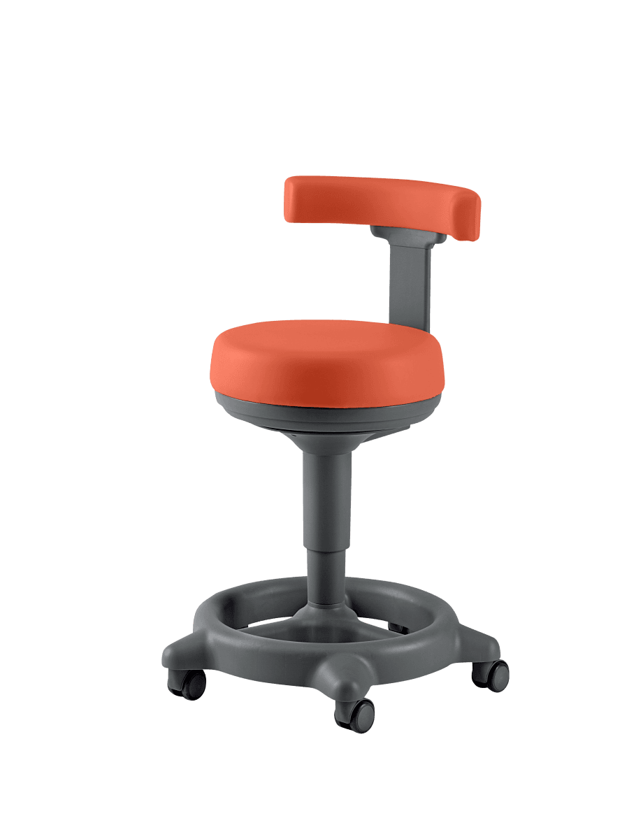 Arbeitshocker Coral orange