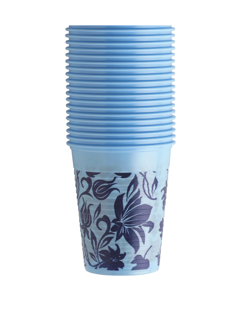 Monoart Trinkbecher Flower, blau