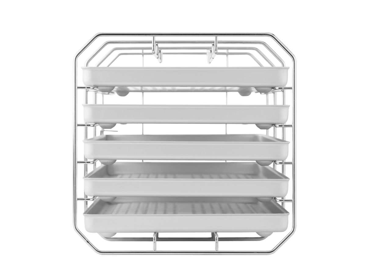 Gestell mit fünf Trays für Euronda Autoklaven