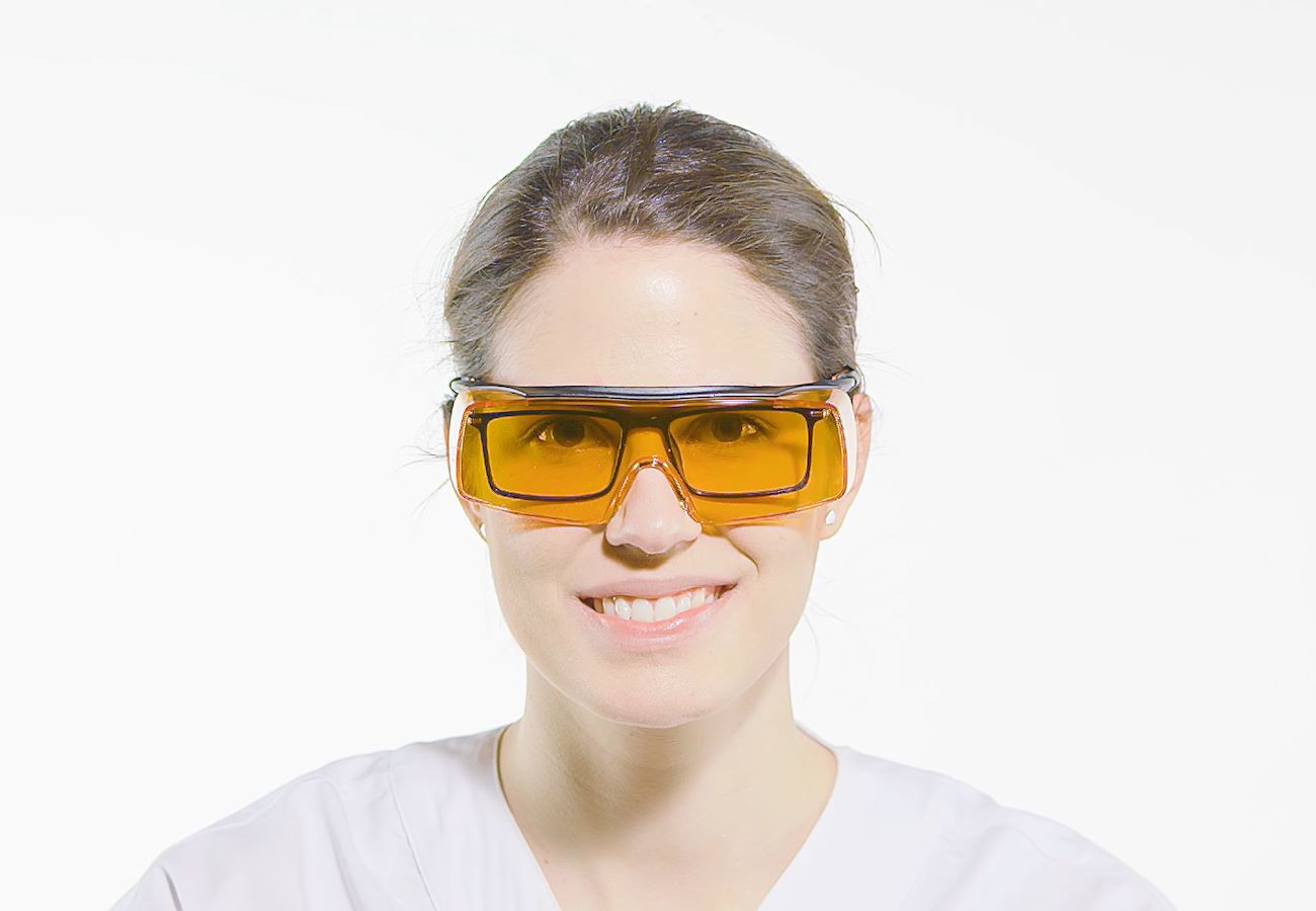 Euronda Schutzbrille Cube orange Damen