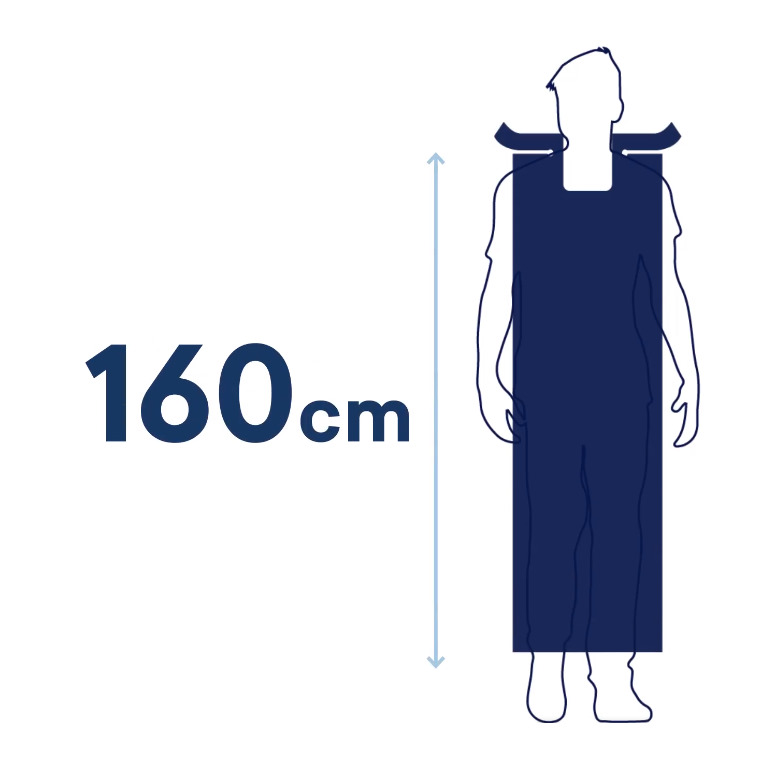 Skizze Monoart Patientenumhang XL 160cm