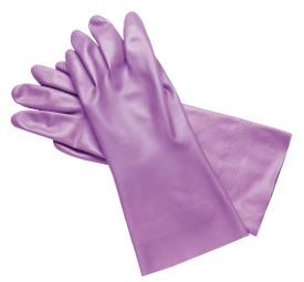 Nitril Schutzhandschuhe mit langer Stulpe, lila