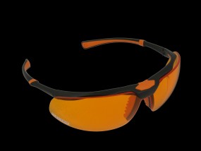 Monoart Schutzbrille Stretch - mit Lichtschutzfilter orange